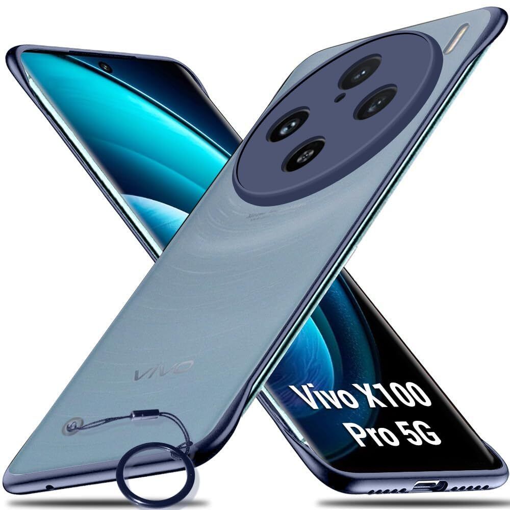 Micvir Back Cover for Vivo X100 PRO 5G (Blue, Plastic, Pack of: 1)