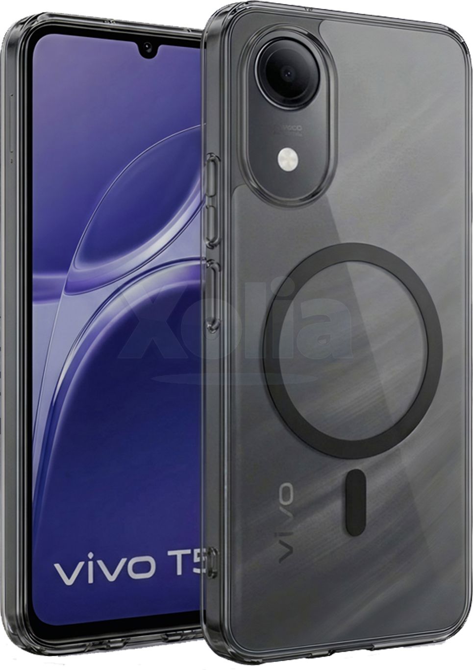 Xolia Back Cover for vivo T5e (Black, Shock Proof, Polycarbonate, Pack of: 1)