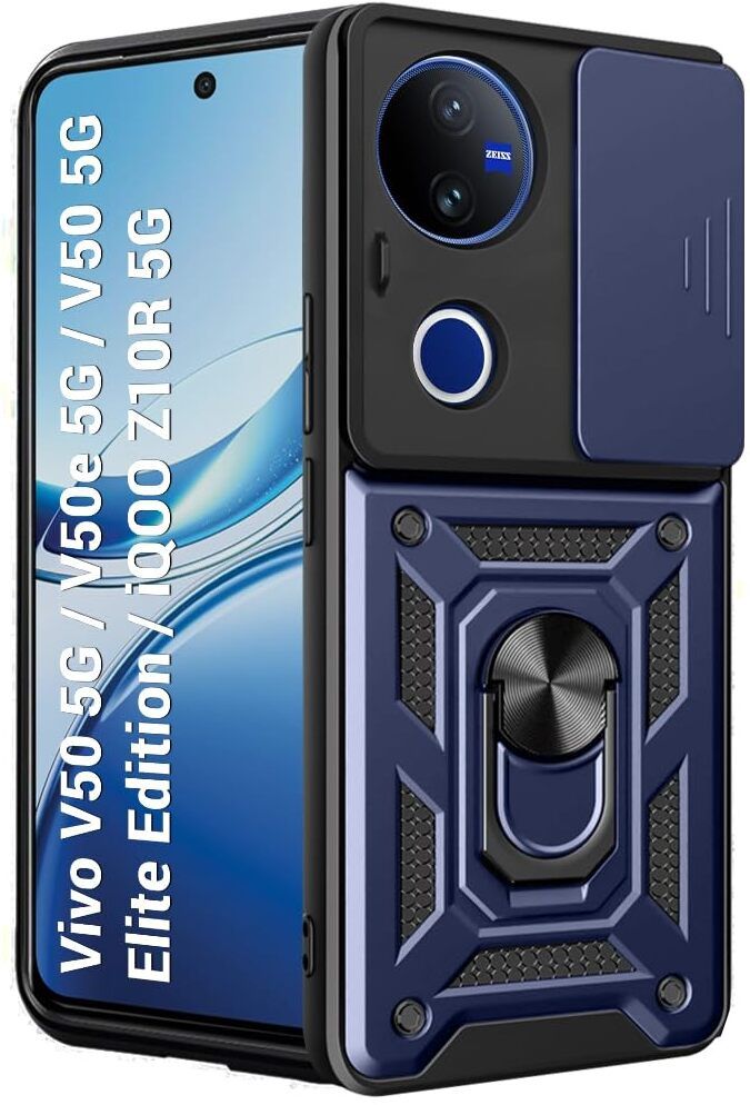 Micvir Back Cover for iQOO Z10R 5G (Blue, Shock Proof, Polycarbonate, Silicon, Pack of: 1) — image 1 of 5