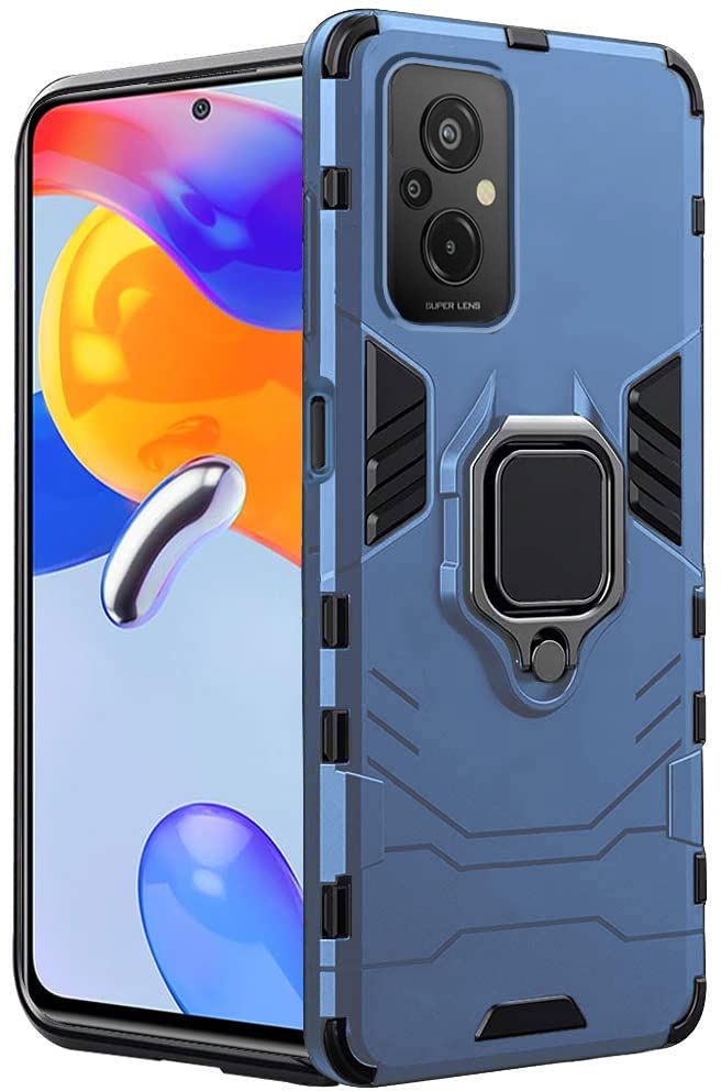 Micvir Back Cover for Redmi 11 Prime 4G (Transparent, Blue, Shock Proof, Plastic, Silicon, Pack of: 1)