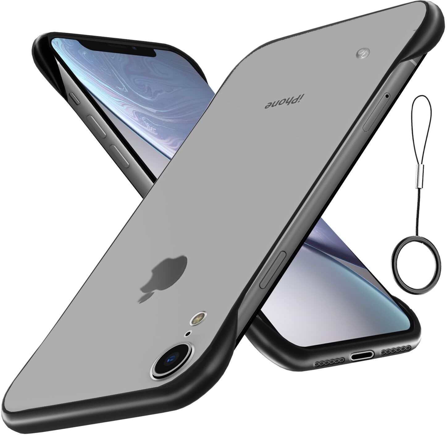 Micvir Back Cover for Apple iPhone XR (Black, Dual Protection, Pack of: 1)