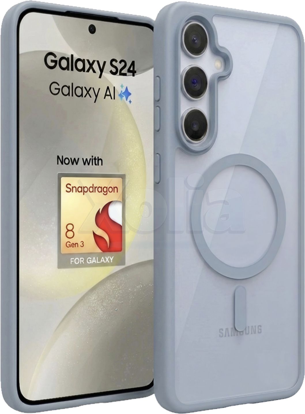 Xolia Back Cover for Samsung Galaxy S24 5G (Grey, Shock Proof, Polycarbonate, Silicon, Pack of: 1)