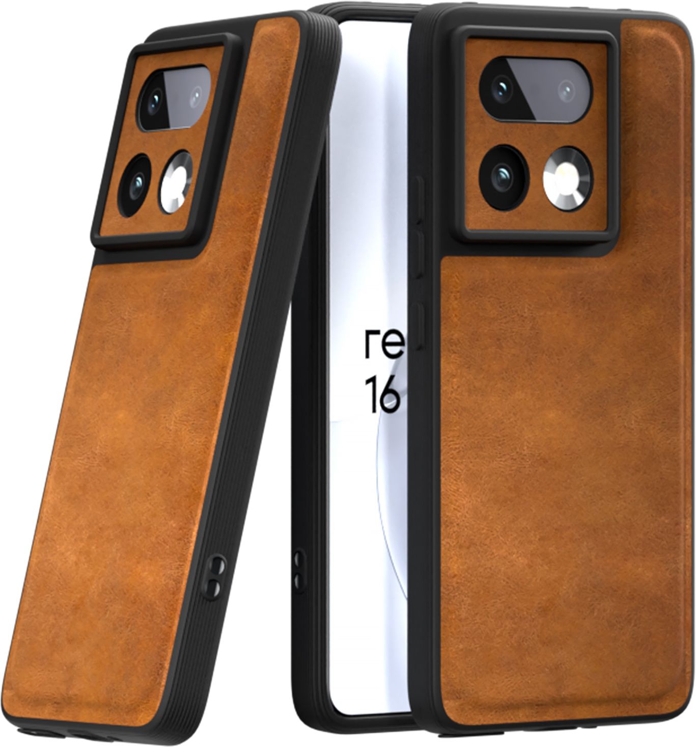 Xolia Back Cover for Realme 16 Pro Plus 5G (Brown, Camera Bump Protector, Artificial Leather, Pack of: 1)