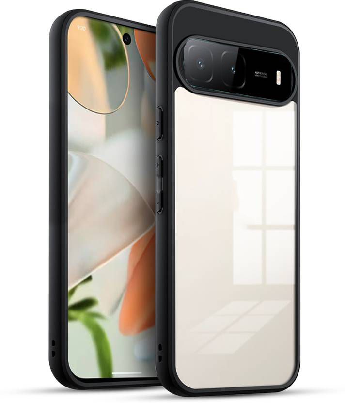 Micvir Back Cover for infinix Hot 60i 5G (Transparent, Black, Shock Proof, Plastic, Silicon, Pack of: 1)