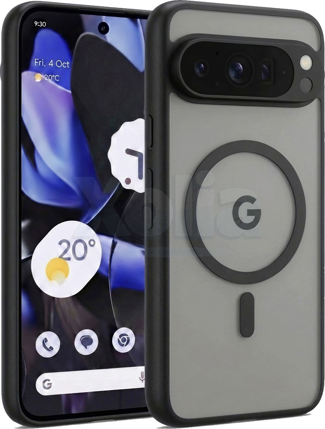 Xolia Back Cover for Google Pixel 9 Pro (Black, Shock Proof, Polycarbonate, Silicon, Pack of: 1)