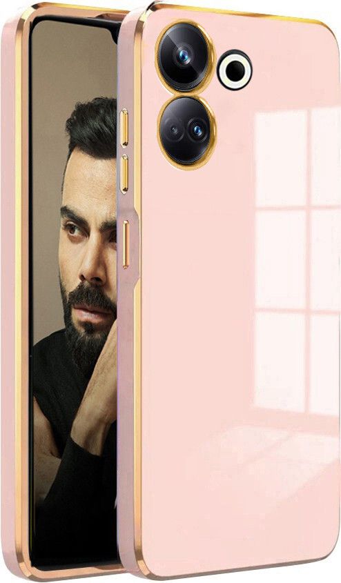 Micvir Back Cover for Tecno Camon 20 5G (Pink, Camera Bump Protector, Silicon, Pack of: 1)
