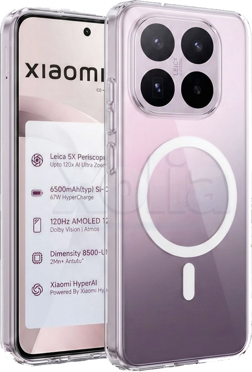 Xolia Anti Yellow Back Cover for Xiaomi 17T 5G (Transparent, Anti-Yellow, Polycarbonate, Pack of: 1)
