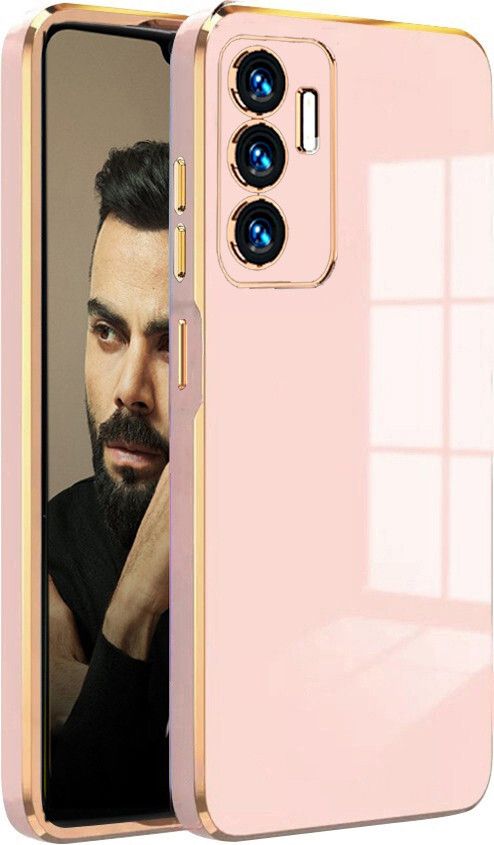 Micvir Back Cover for Vivo V23e 5G, vivo y75 4G (Pink, Silicon, Pack of: 1)