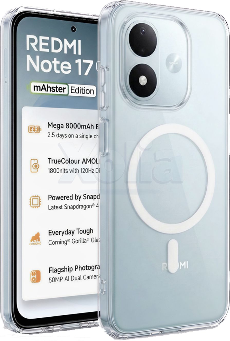 Xolia Back Cover for Redmi Note 17 5G (Transparent, Shock Proof, Polycarbonate, Pack of: 1)