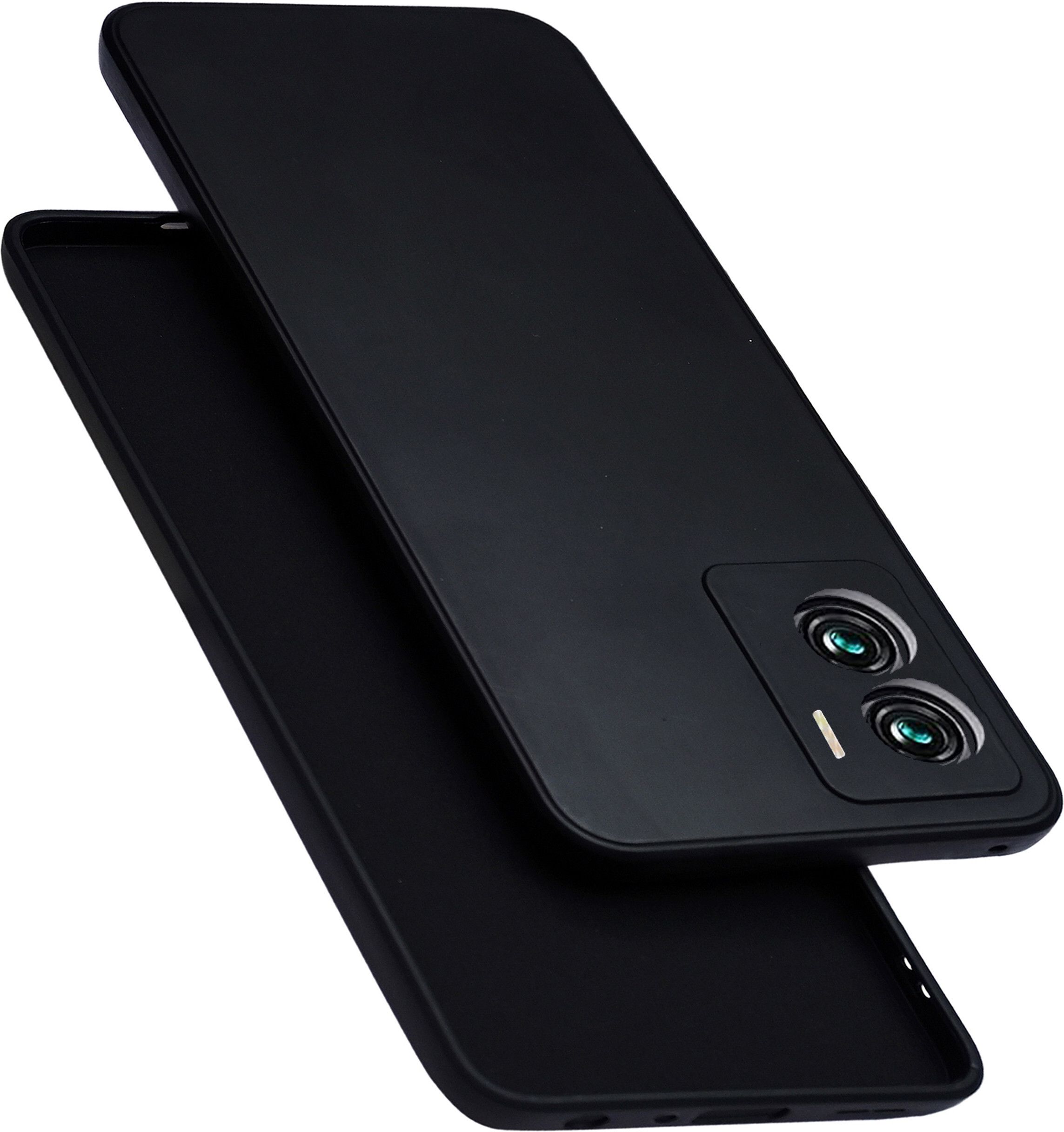 Micvir Back Cover for Redmi A1 (Black, Dual Protection, Silicon, Pack of: 1)