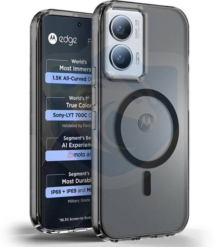 Xolia Back Cover for MOTOROLA Edge 50 Fusion (Black, Shock Proof, Polycarbonate, Pack of: 1)