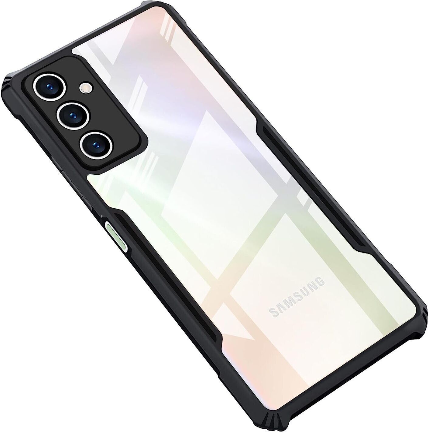 Micvir Back Cover for Samsung Galaxy F34 5G (Transparent, Black, Shock Proof, Polycarbonate, Pack of: 1)