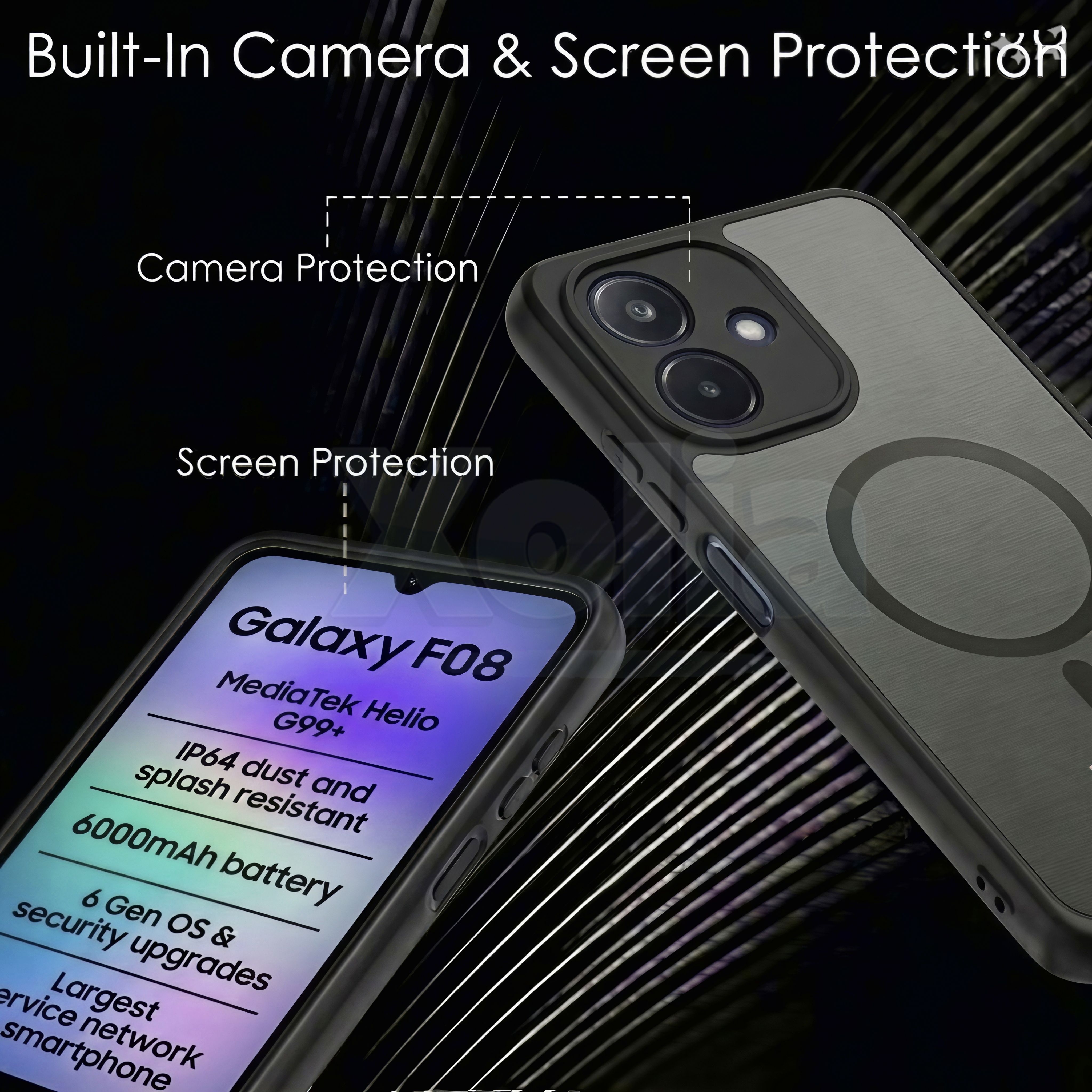 Xolia Back Cover for SAMSUNG Galaxy F08 5G (Black, Shock Proof, Polycarbonate, Silicon, Pack of: 1) — image 3 of 3