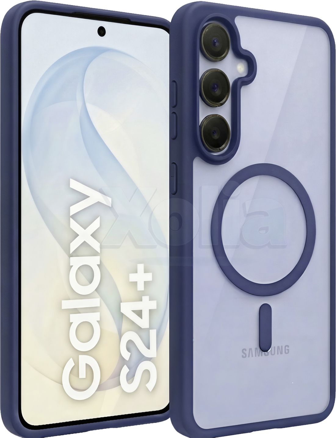 Xolia Back Cover for Samsung Galaxy S24 Plus 5G (Blue, Shock Proof, Polycarbonate, Silicon, Pack of: 1)