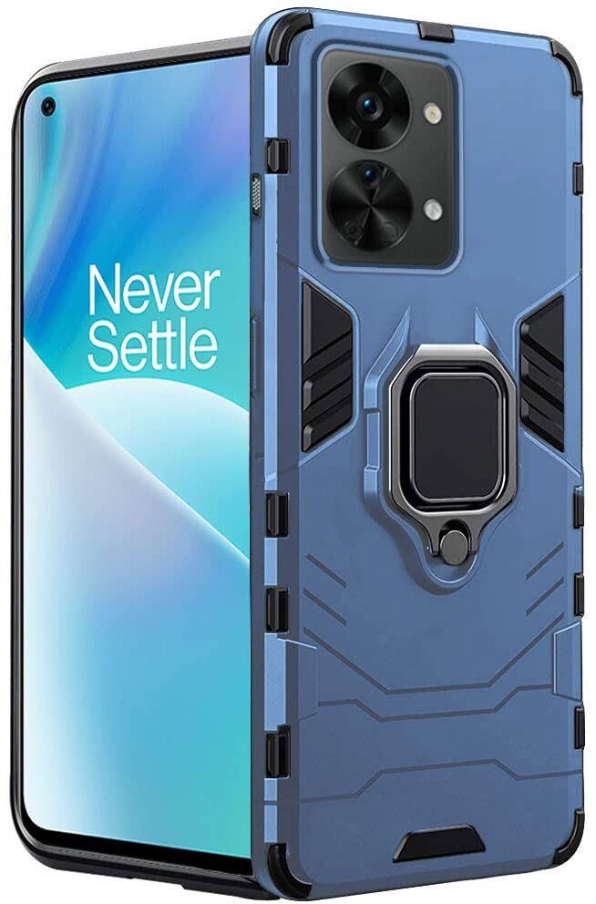 Micvir Back Cover for OnePlus Nord 2T 5G (Transparent, Blue, Shock Proof, Plastic, Silicon, Pack of: 1)