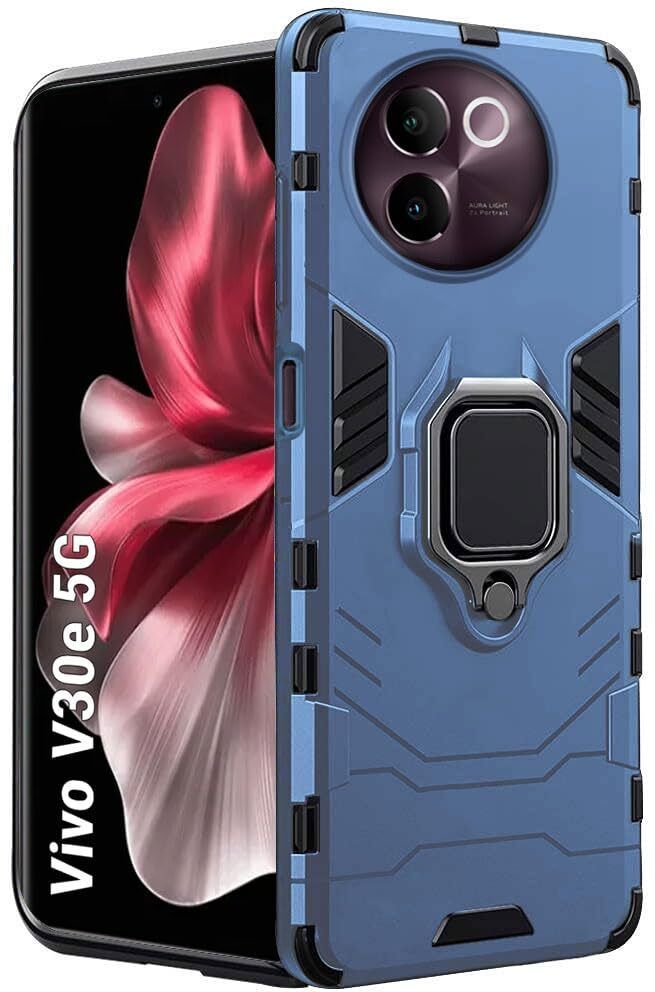 Micvir Back Cover for Vivo V30e 5G (Blue, Shock Proof, Pack of: 1)