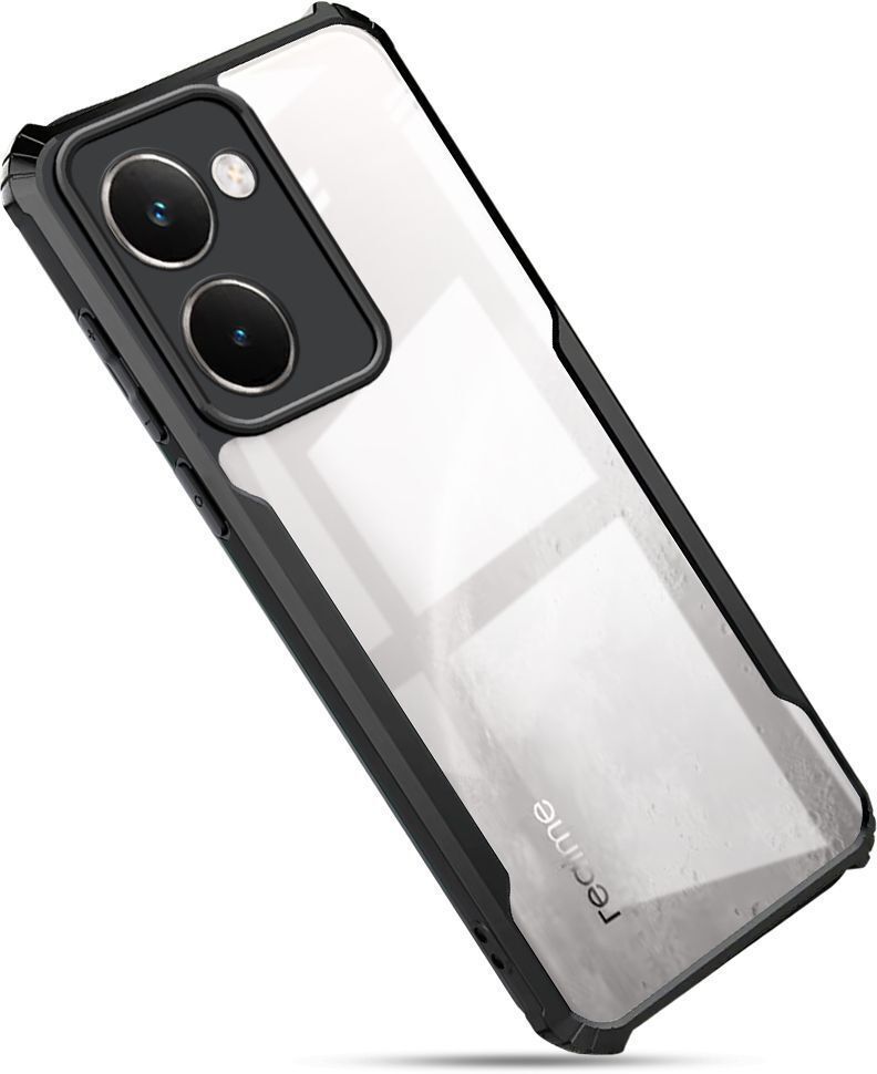 Micvir Back Cover for Realme P3 Ultra 5G (Transparent, Black, Shock Proof, Polycarbonate, Pack of: 1)