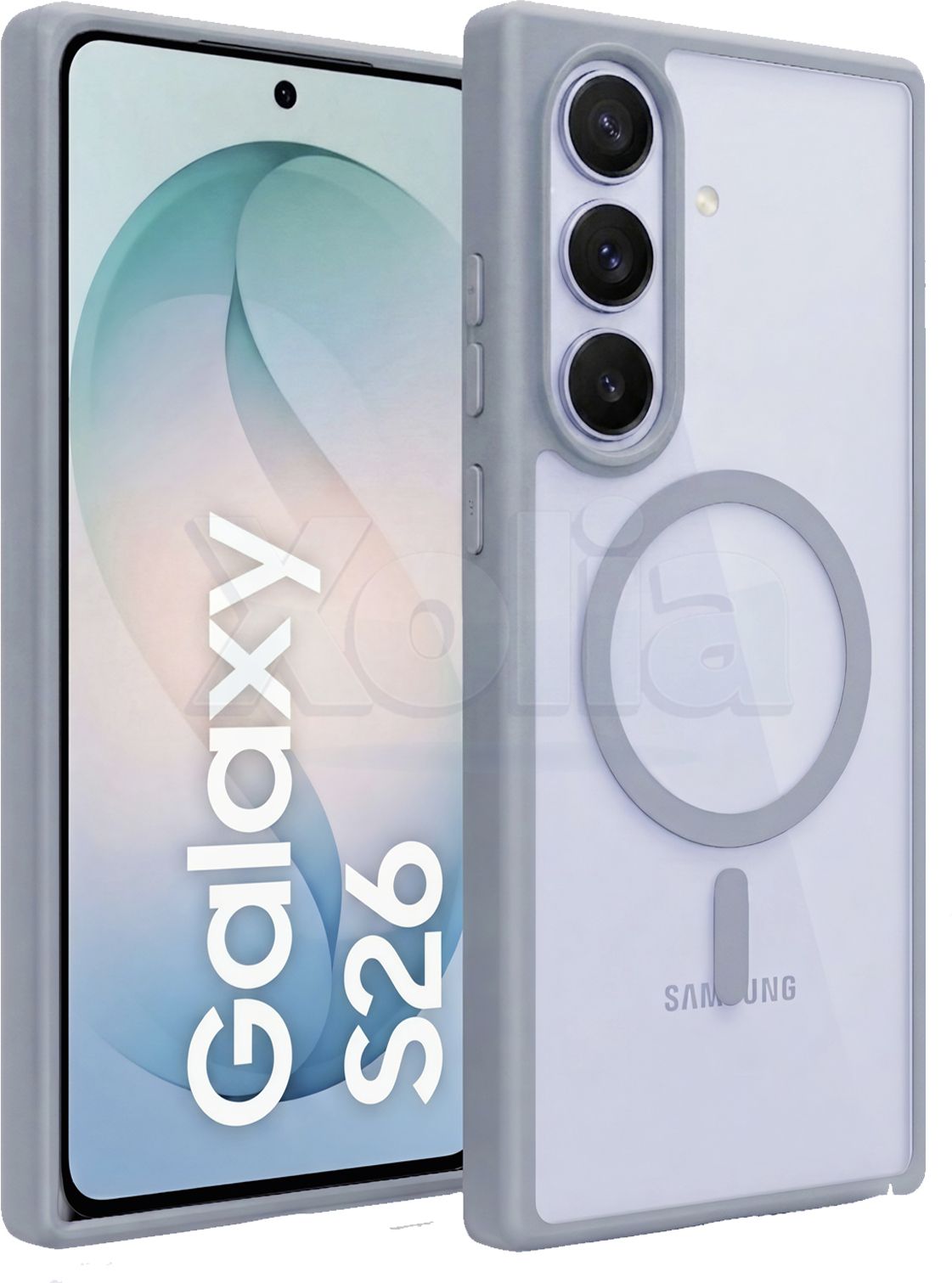 Xolia Back Cover for Samsung Galaxy S26 5G (Grey, Shock Proof, Polycarbonate, Silicon, Pack of: 1)