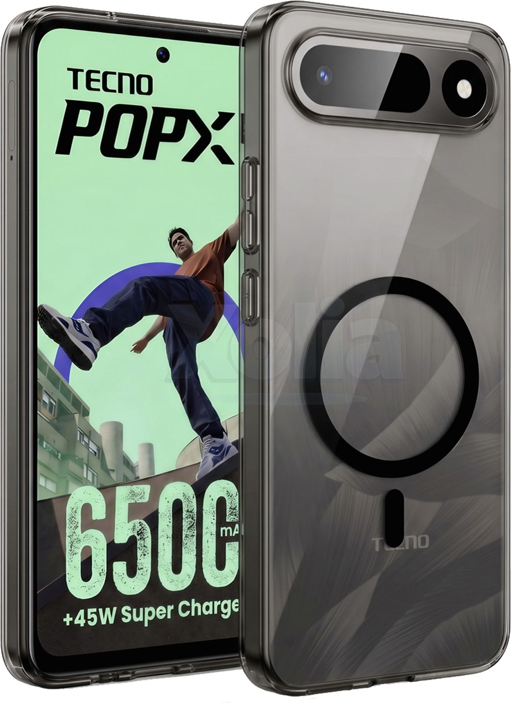 Xolia Back Cover for Tecno POP X 5G (Black, Shock Proof, Polycarbonate, Pack of: 1)