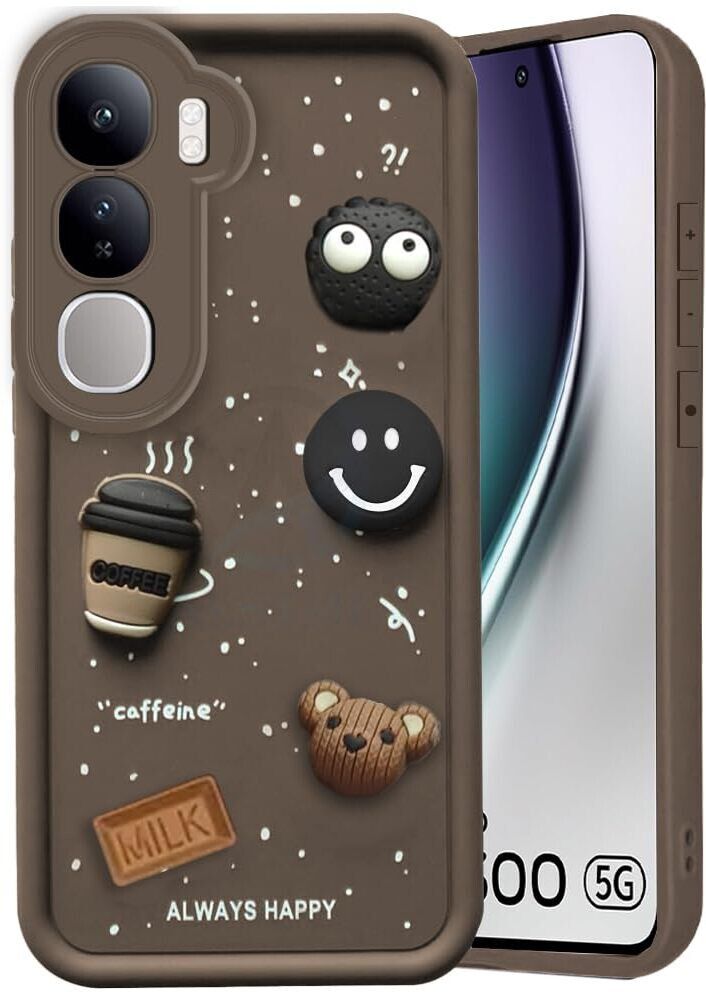 Micvir Back Cover for vivo Y300 5G (Brown, Silicon, Pack of: 1) — image 1 of 1