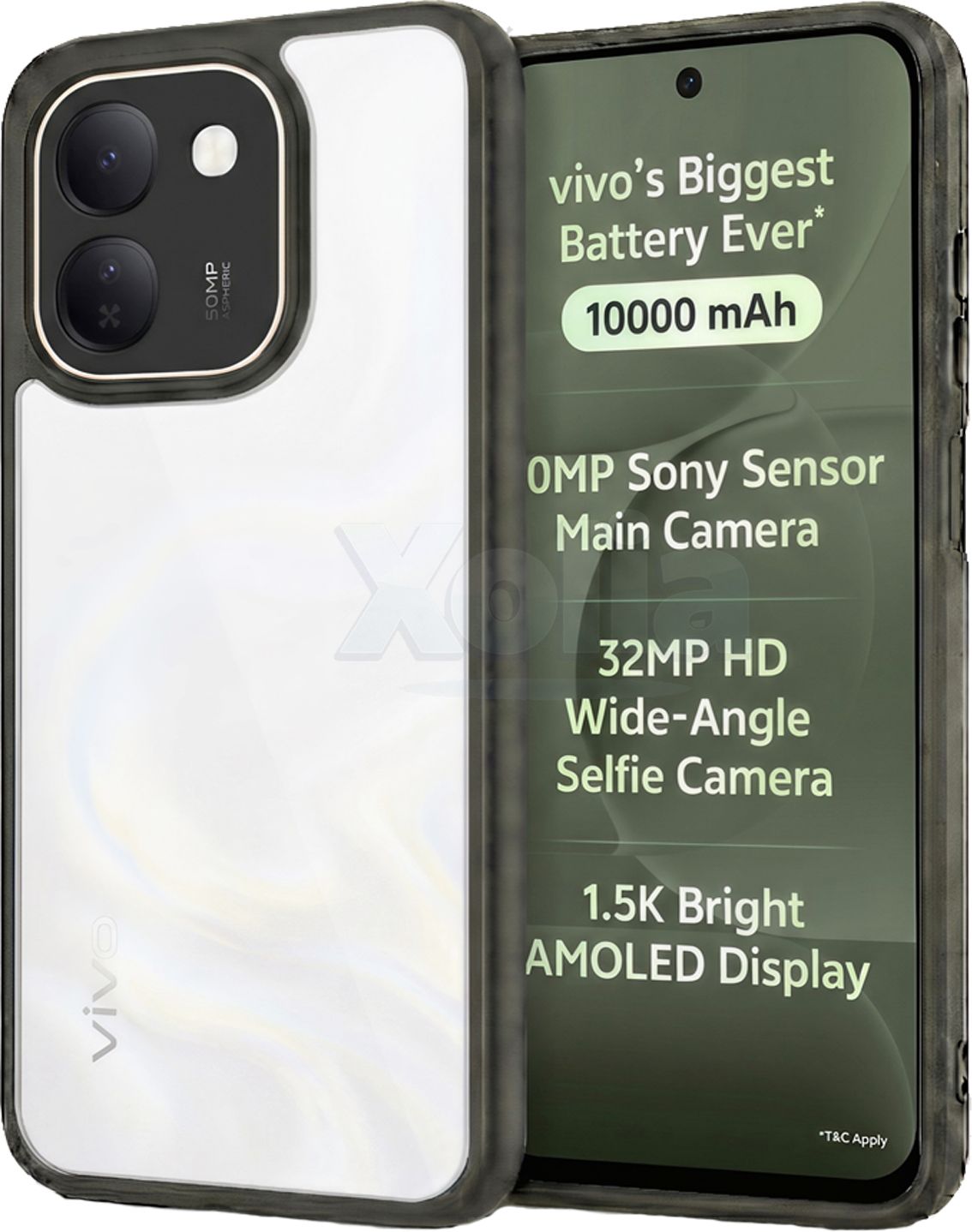 Xolia Back Cover for vivo S2 FE 5G (Transparent, Black, Shock Proof, Plastic, Silicon, Pack of: 1)