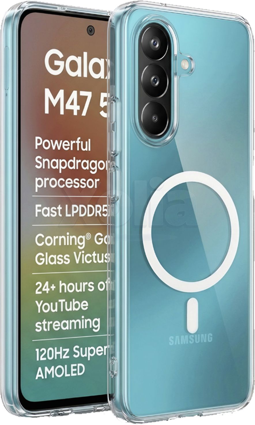 Xolia Anti Yellow Back Cover for Samsung Galaxy M47 5G (Transparent, Anti-Yellow, Polycarbonate, Pack of: 1)