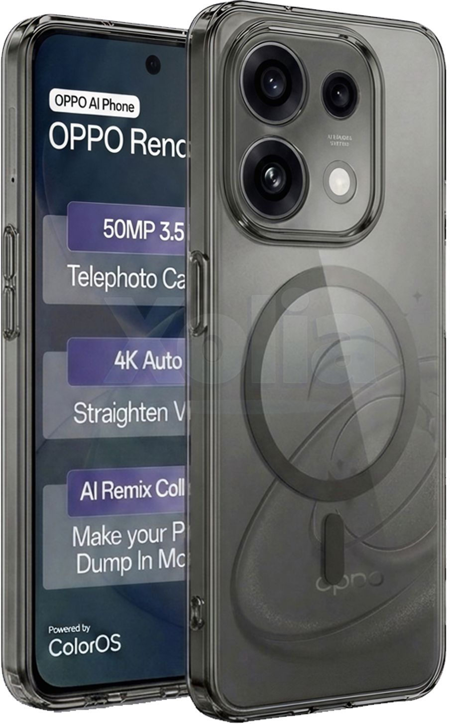 Xolia Anti Yellow Back Cover for Oppo Reno 16c 5G (Black, Anti-Yellow, Polycarbonate, Pack of: 1)
