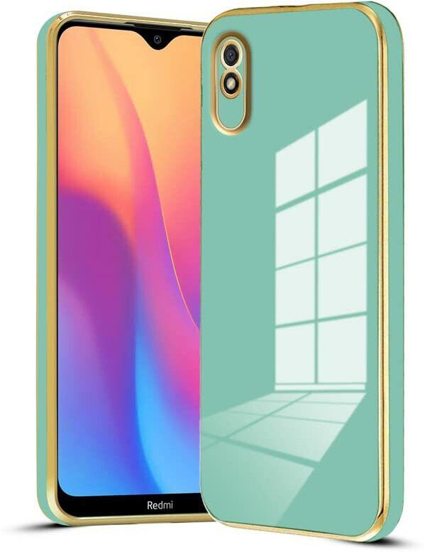 Micvir Back Cover for Redmi 9A (Green, Silicon, Pack of: 1)