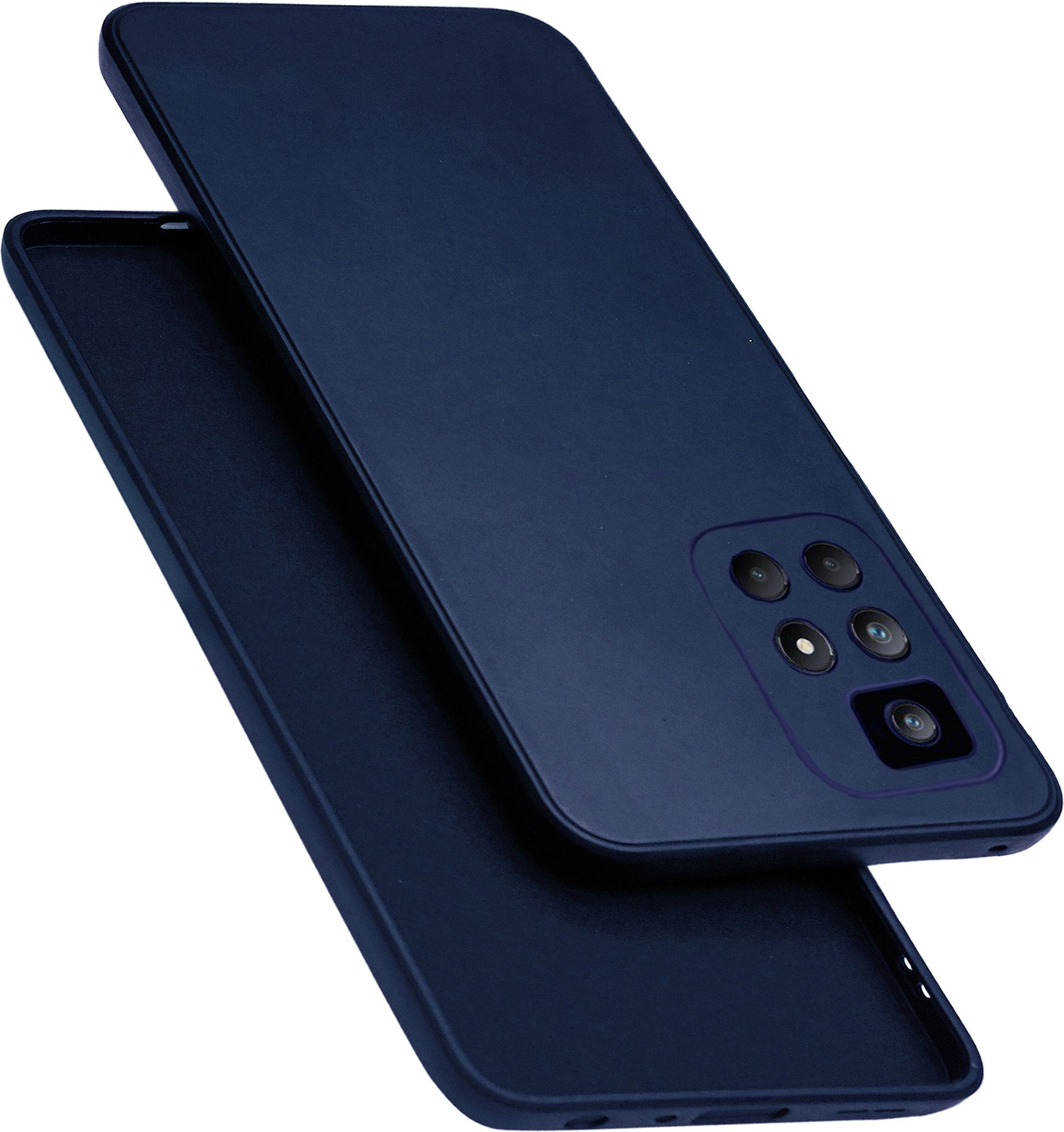 Micvir Back Cover for Redmi Note 11T 5G (Blue, Dual Protection, Silicon, Pack of: 1)
