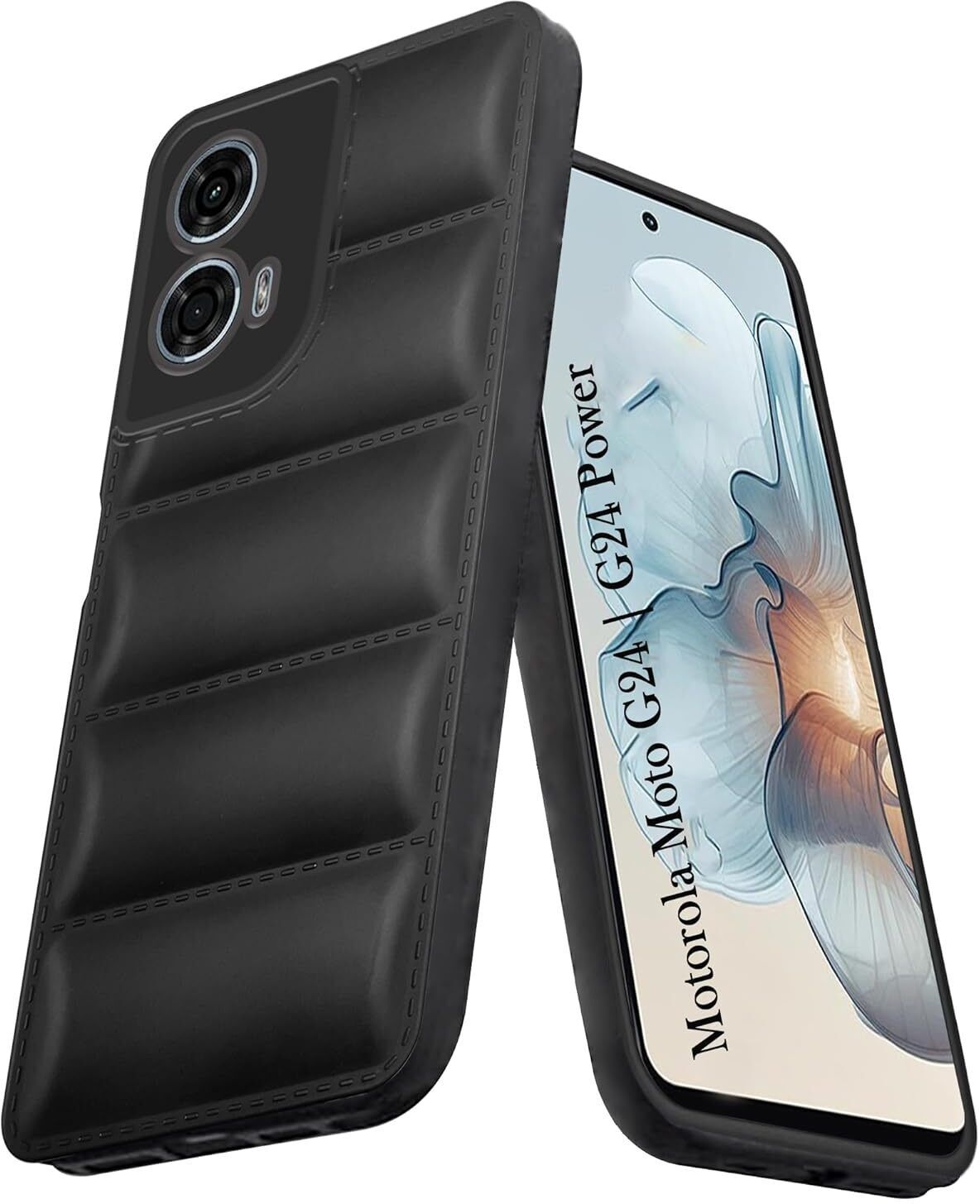 Micvir Back Cover for Motorola Moto G24 Power (Black, Camera Bump Protector, Pack of: 1)