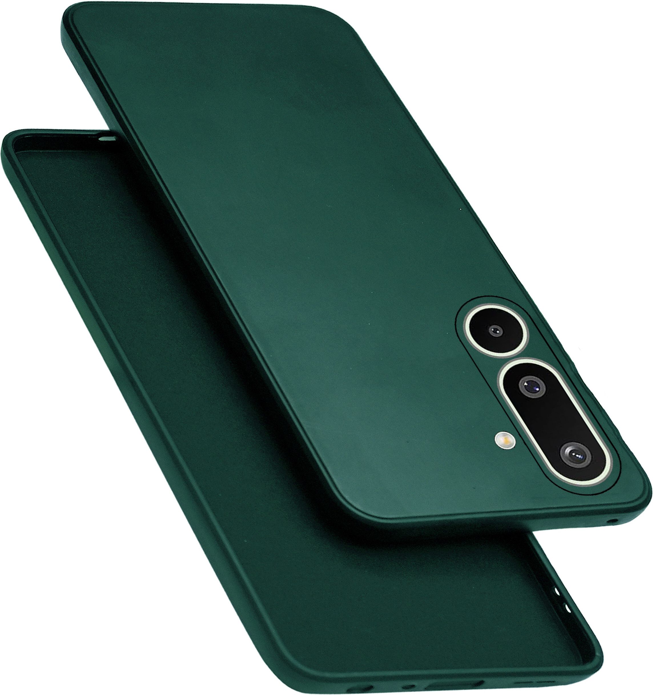 Micvir Back Cover for Samsung Galaxy M56 5G (Green, Dual Protection, Silicon, Pack of: 1)
