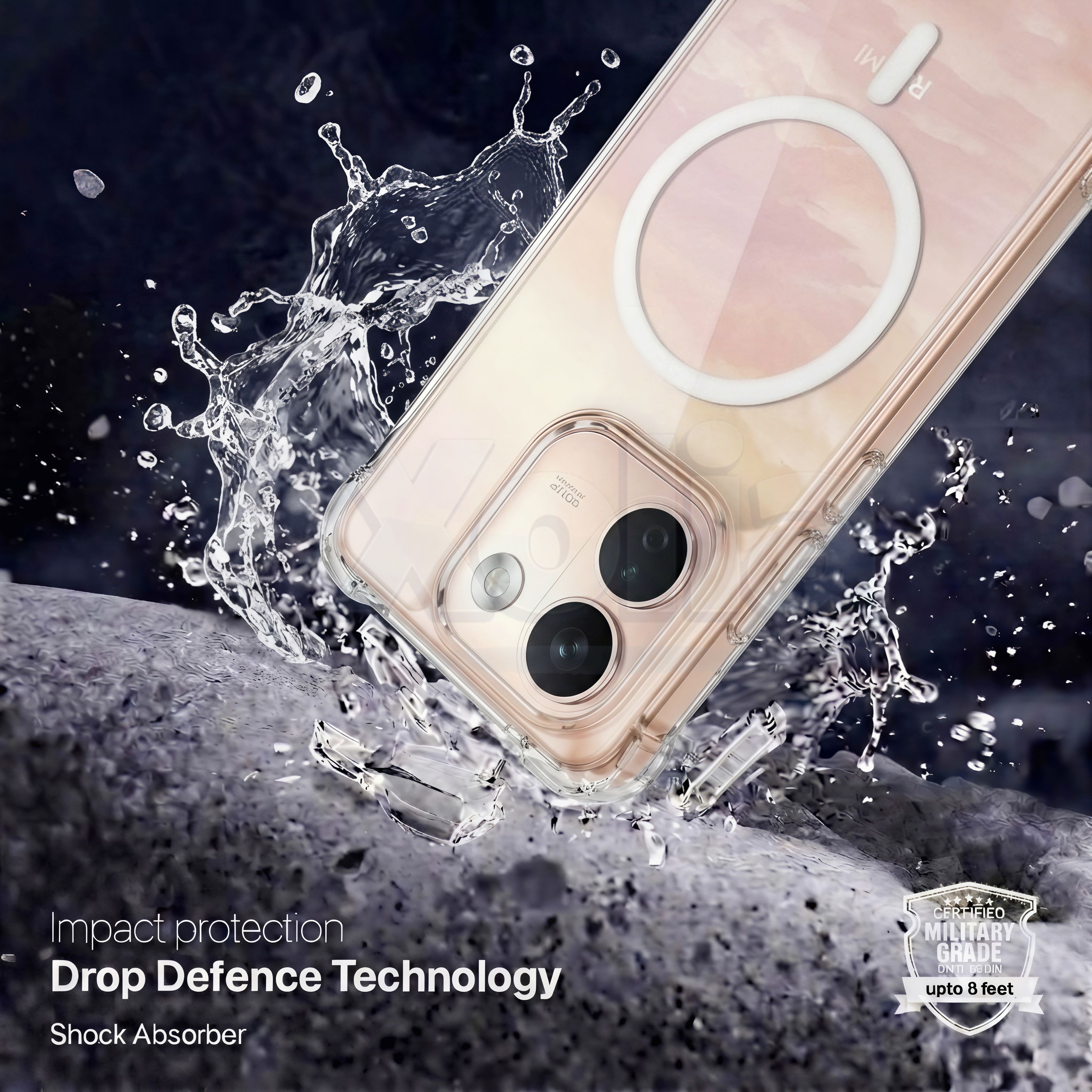Xolia Back Cover for Redmi Note 17 Pro Max 5G (Transparent, Shock Proof, Polycarbonate, Silicon, Pack of: 1) — image 3 of 5