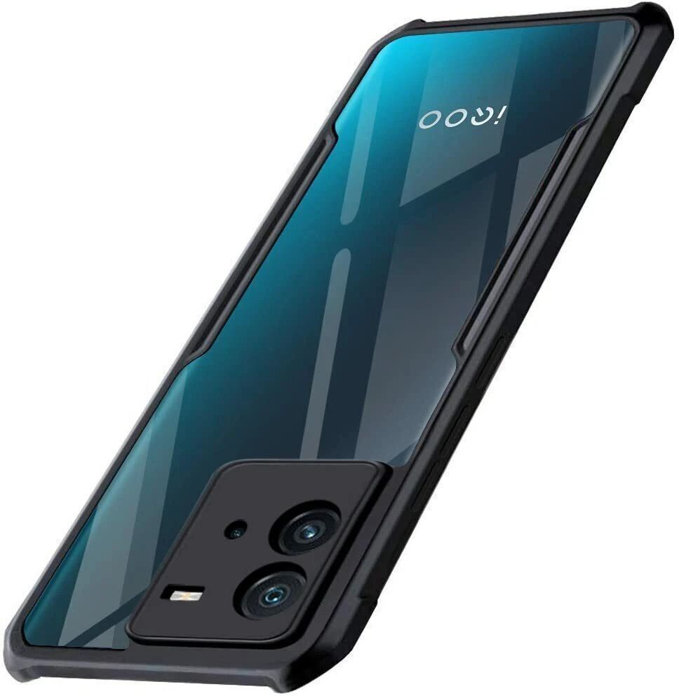 Micvir Back Cover for iQOO Neo 6 5G (Transparent, Black, Shock Proof, Polycarbonate, Pack of: 1)