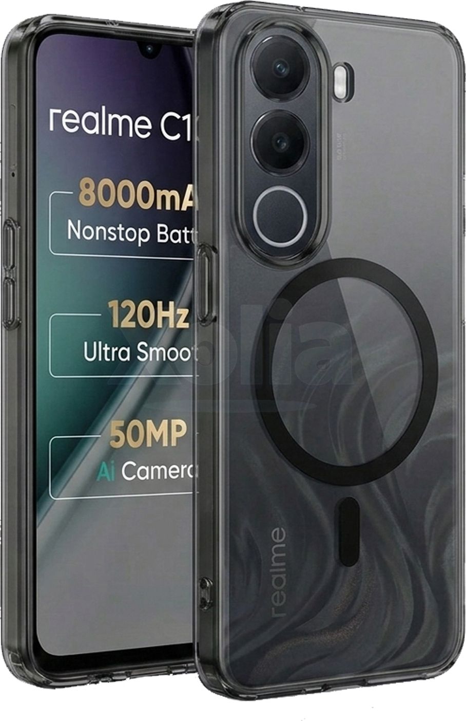 Xolia Anti Yellow Back Cover for realme C100x (Black, Anti-Yellow, Polycarbonate, Pack of: 1)