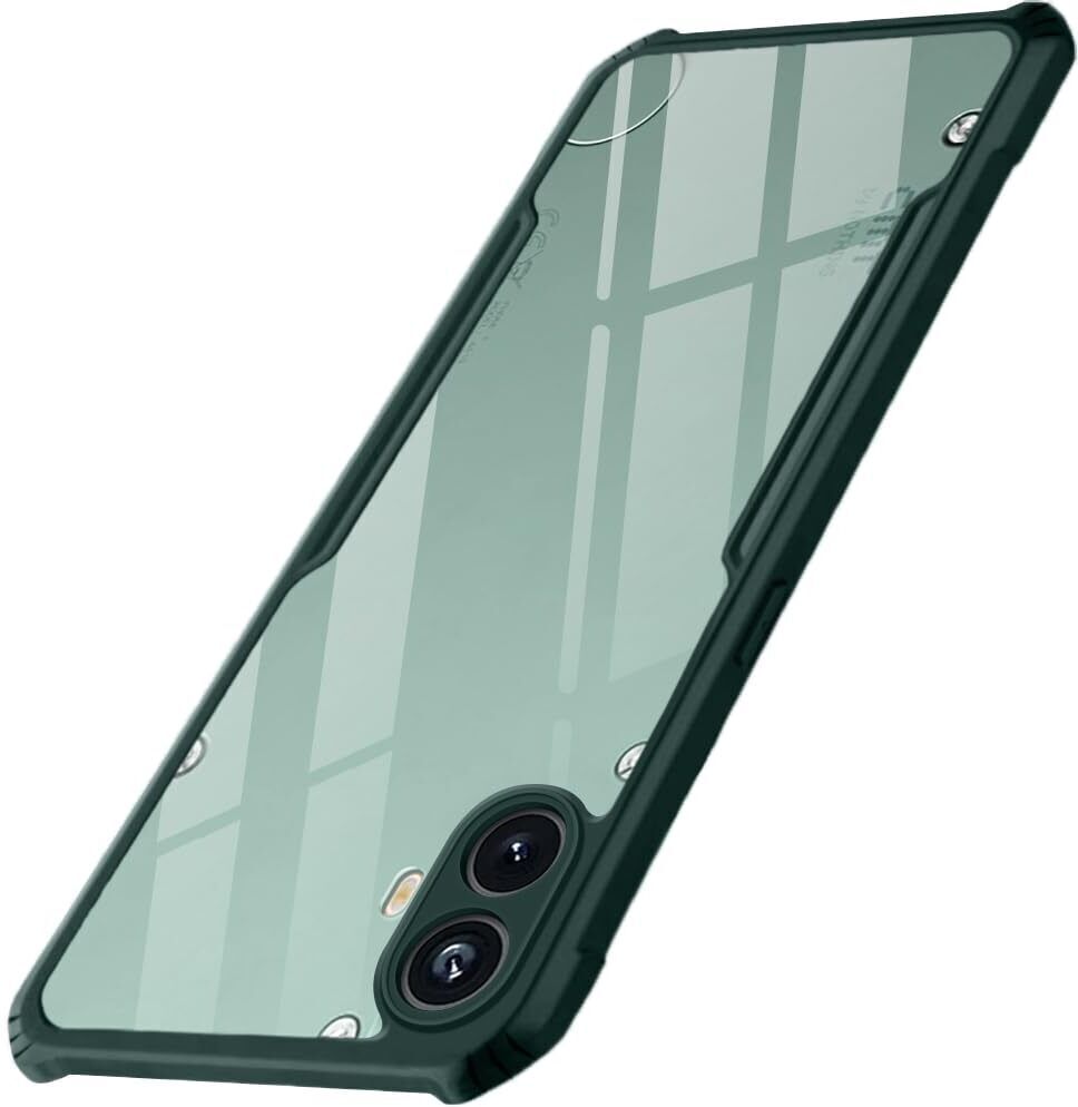 Micvir Back Cover for CMF by Nothing Phone 1 (Transparent, Green, Shock Proof, Polycarbonate, Pack of: 1)