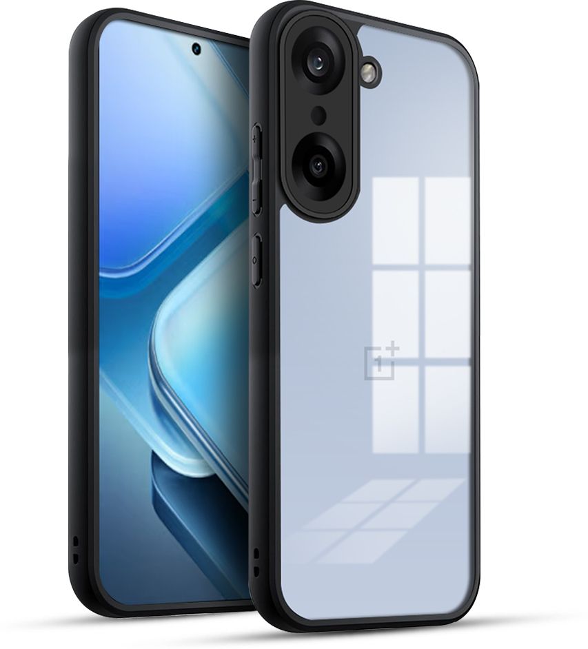 Micvir Back Cover for OnePlus Nord Ce 5 (Transparent, Black, Shock Proof, Plastic, Silicon, Pack of: 1)