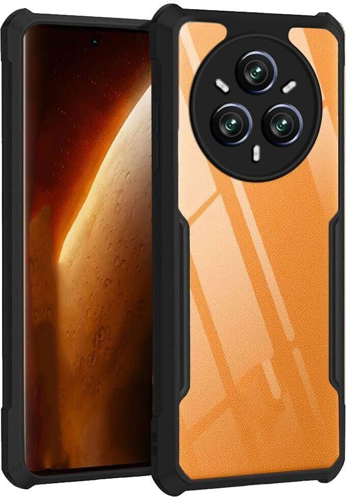 Micvir Back Cover for Realme 14 Pro+ Plus 5G (Transparent, Black, Shock Proof, Polycarbonate, Pack of: 1)