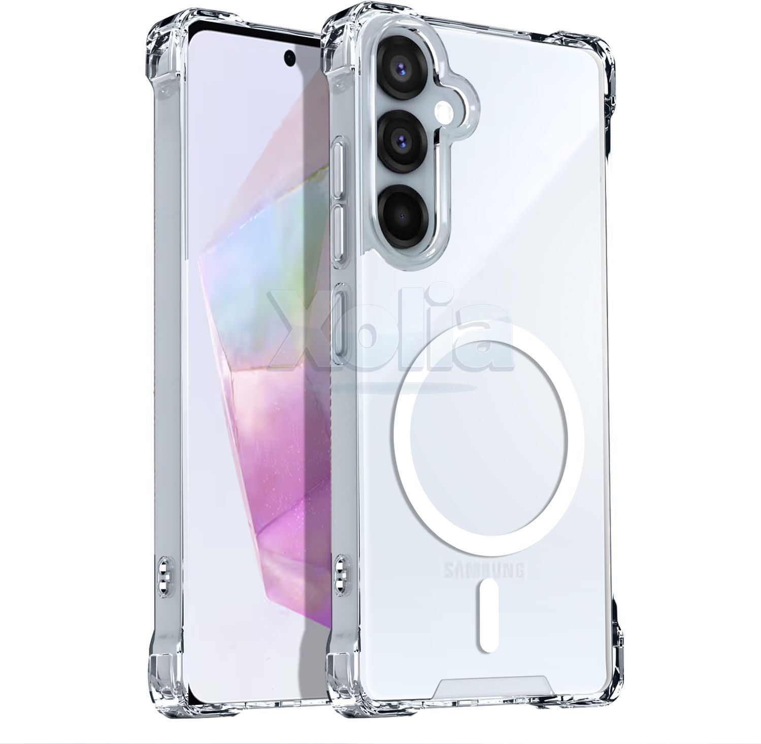 Xolia Back Cover for Samsung Galaxy A55 5G (Transparent, Shock Proof, Polycarbonate, Silicon, Pack of: 1)