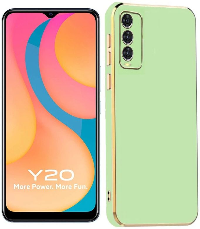 Micvir Back Cover for Vivo Y20, Vivo Y20i, Vivo Y20A, Vivo Y20G, Vivo Y20T, Vivo Y12s, Vivo Y12G (Green, Silicon, Pack of: 1)