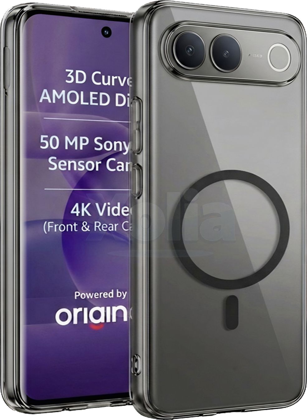Xolia Back Cover for vivo S2 (Black, Shock Proof, Polycarbonate, Pack of: 1)