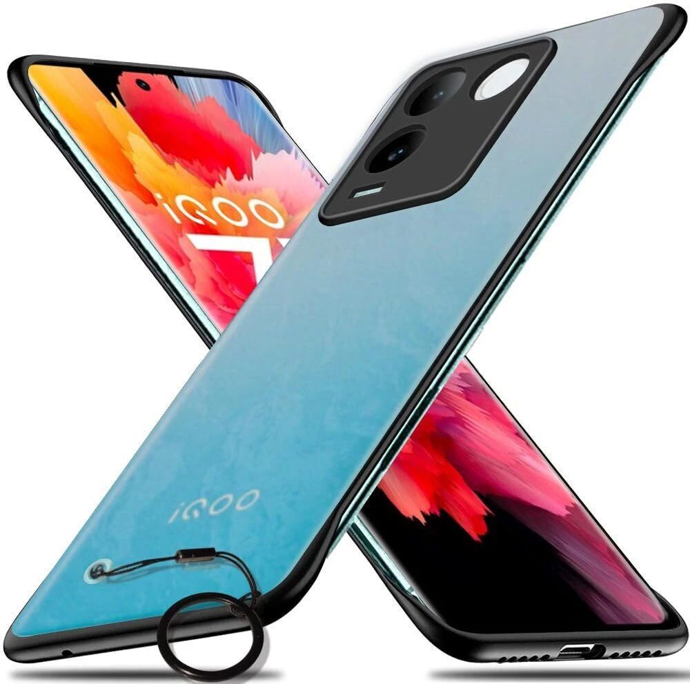 Micvir Back Cover for iQOO Z7 Pro 5G (Black, Plastic, Pack of: 1)