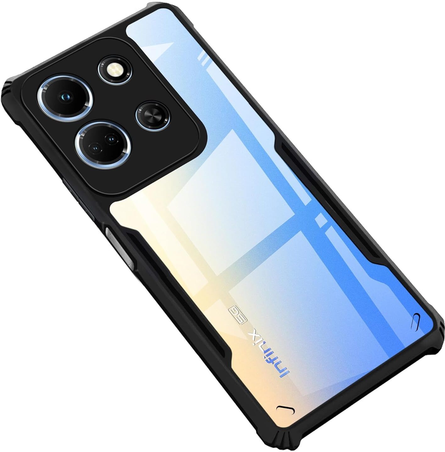 Black Border - Transparent Back iPaky Mobile Back Cover Case