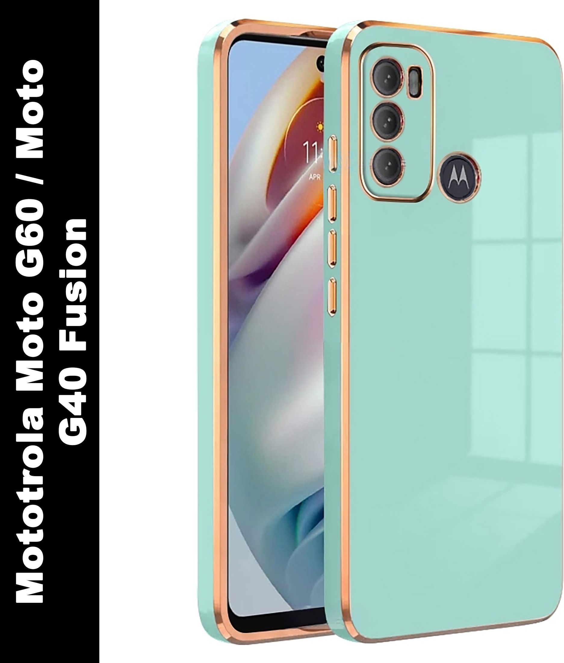 Micvir Back Cover for Motorola G40 Fusion, Motorola G60, Moto G40 Fusion, Moto G60 (Green, Silicon, Pack of: 1)