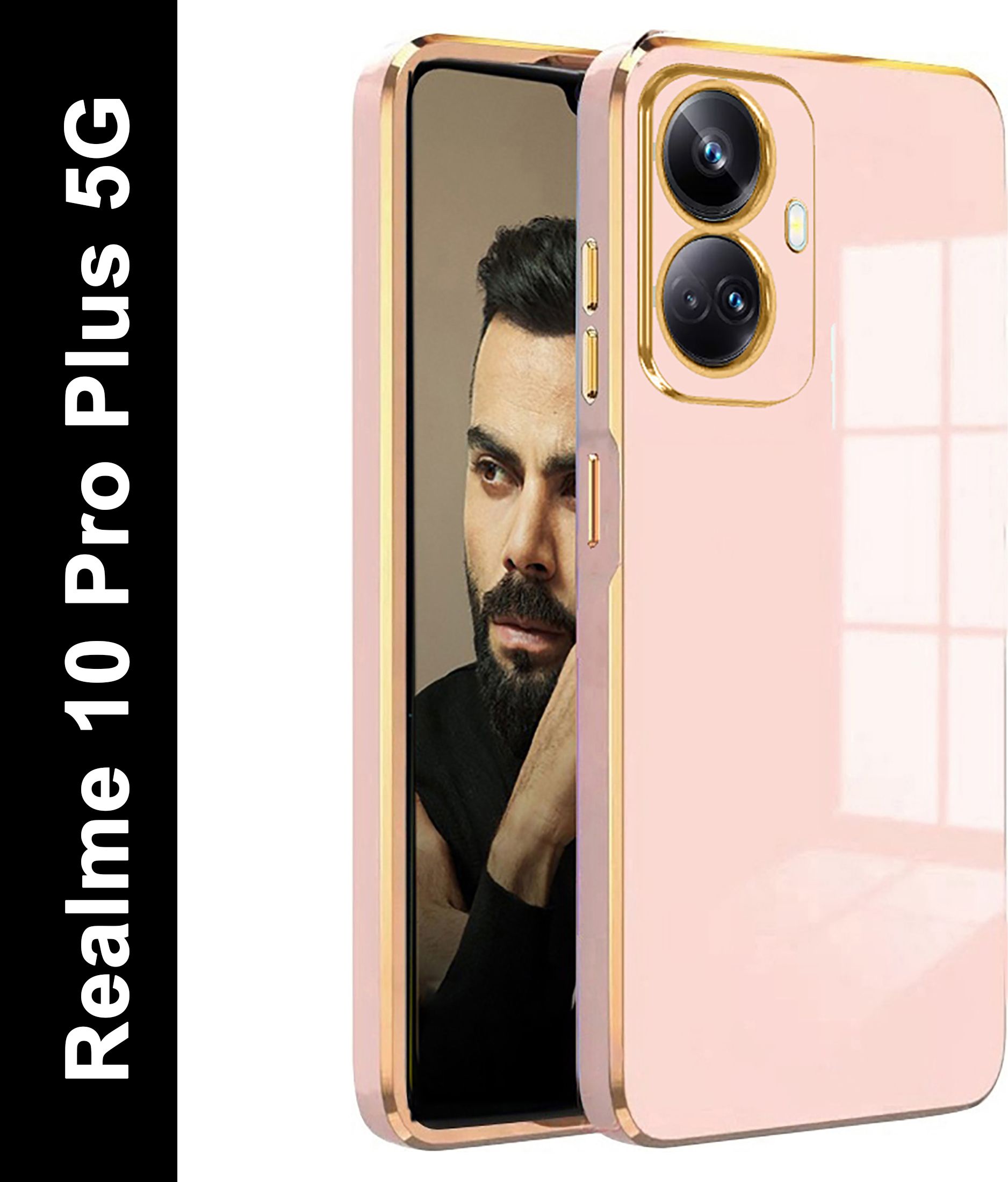 Micvir Back Cover for Realme 10 Pro Plus 5G (Pink, Silicon, Pack of: 1) — image 1 of 5