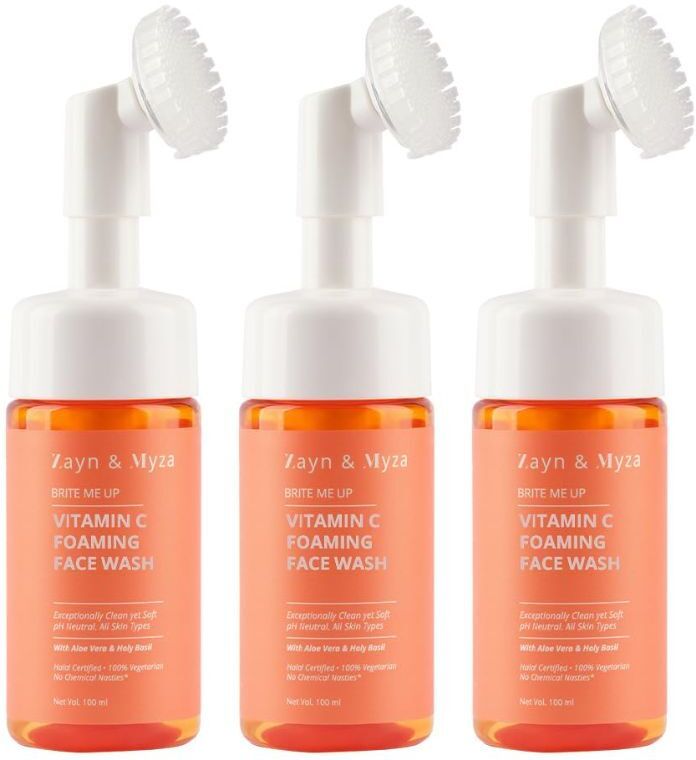 ZM Zayn & Myza Vitamin C Foaming , Brightens Skin, All Skin Types (Pack of 3) Face Wash (300 ml)