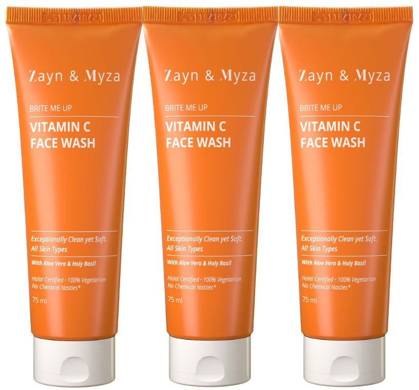 ZM Zayn & Myza Bright Me Up Vitamin C All Skin Type (Pack of 3) Tube Face Wash (225 ml)
