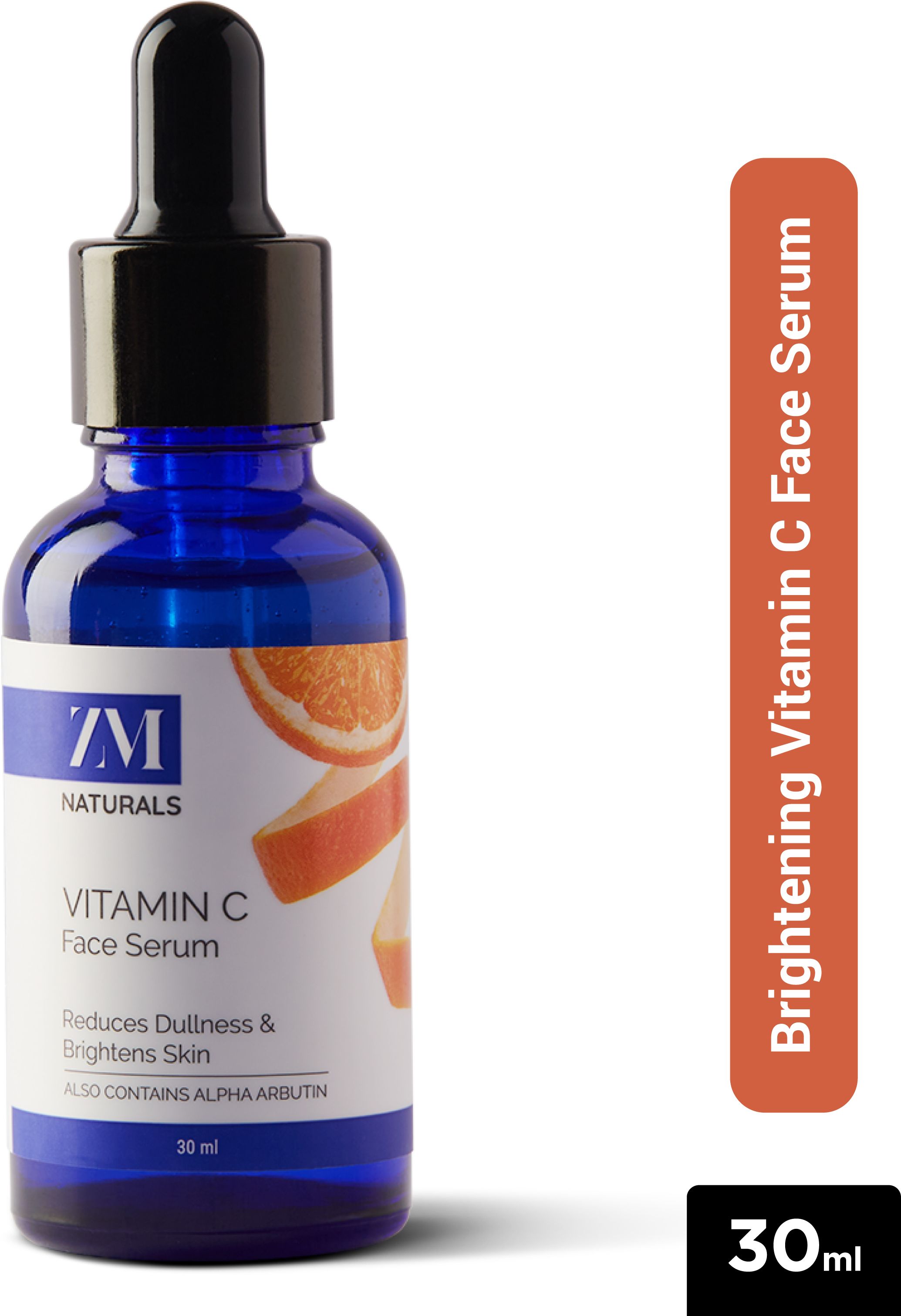 ZM Naturals Vitamin C Serum For Brightening | With Alpha Arbutin For Glowing Skin | Formulated with Natural Ingredients | Revives dull skin | Fades pigmentation & dark spots | For all skin types - 30 ml