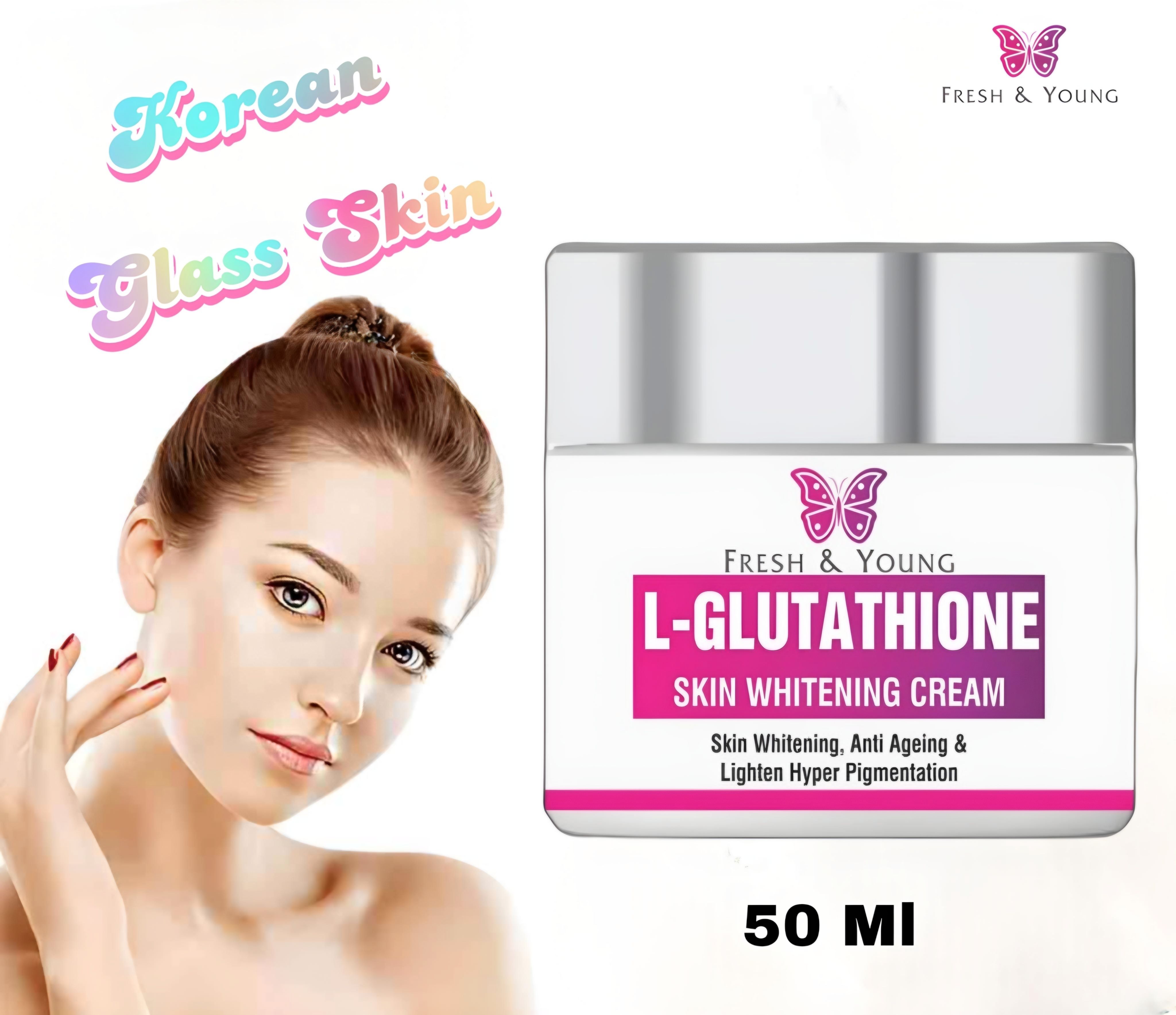 Fresh & Young L- Glutathione Cream for Skin Whitening, Korean Glass Skin  with Vitamin C Price in India - Buy Fresh & Young L- Glutathione Cream for Skin  Whitening, Korean Glass Skin with Vitamin C online at Flipkart.com