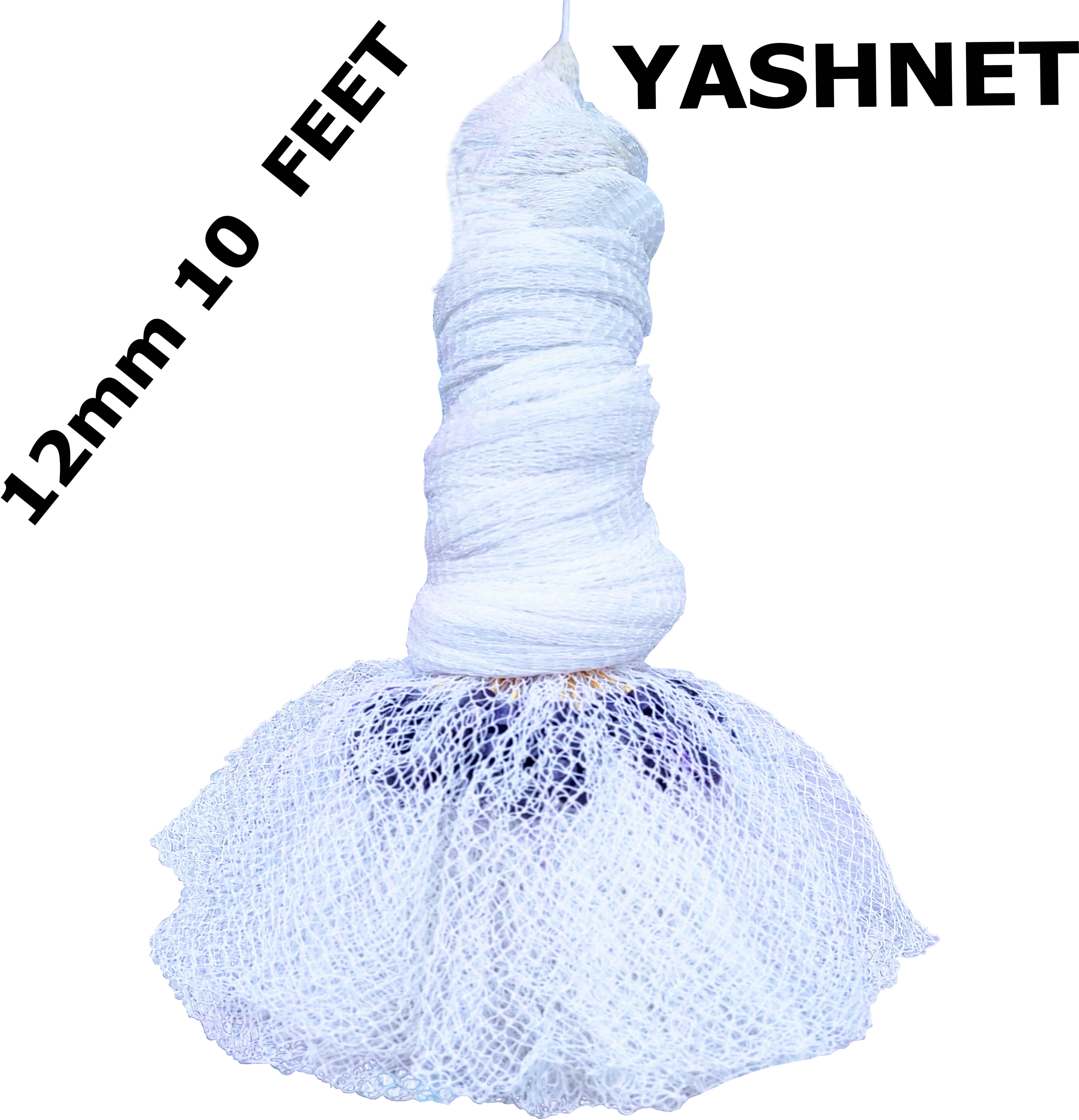 YASHNET CASTNET FISHNET,12MM-10 FEET HEIGHT 3.7KG WT HAND THROWN CAST BAIT MESH NET FOR Fishing Net (White) — photo 1