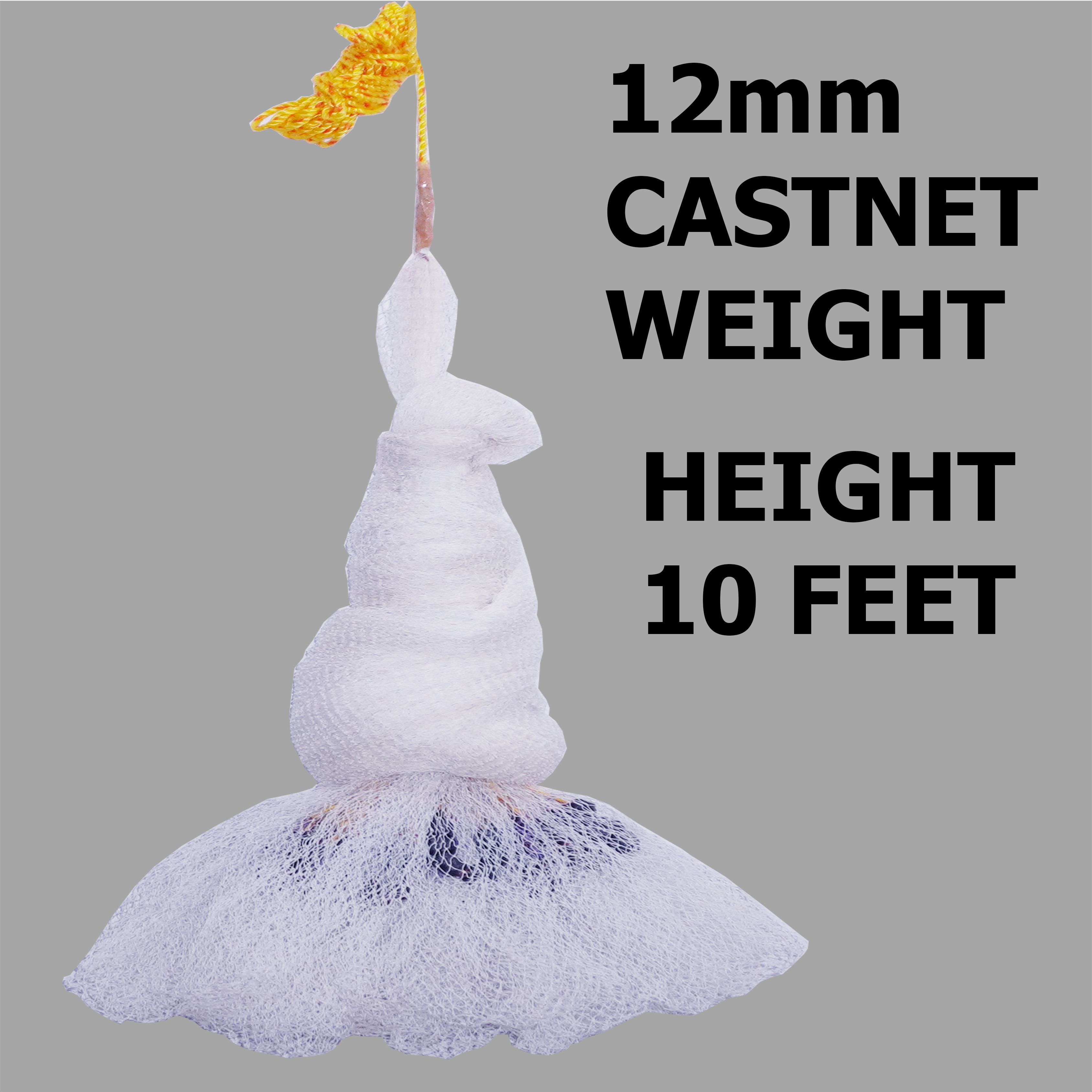 YASHNET CASTNET 12MM HEIGHT 10.5 FEET WEIGHT 3.5 KG ROUNDING 45 FEET Fishing Net (White) — photo 1